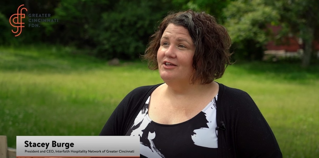 Woman talking about new development in Walnut Hills