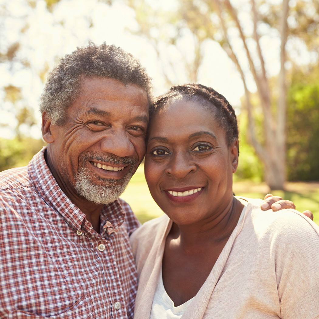 couple smiling