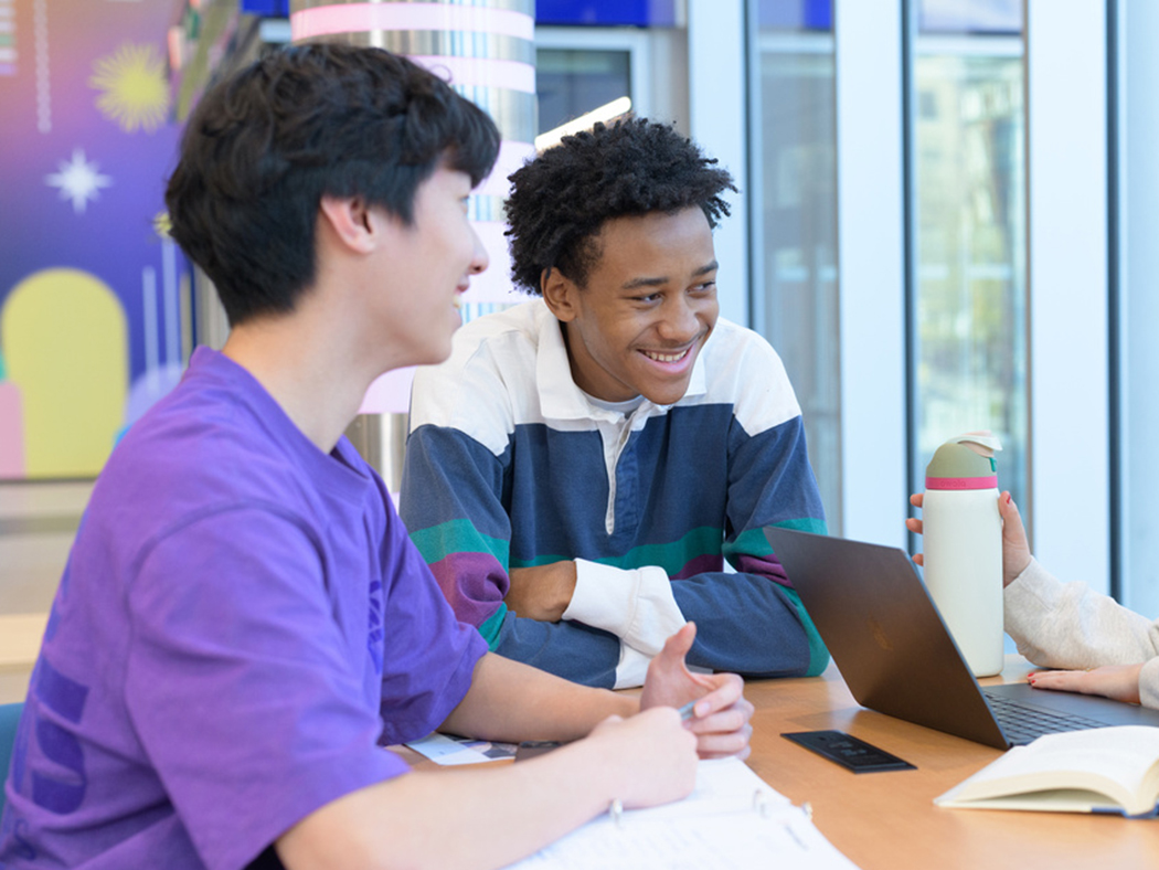 Students at Cincinnati Public Library