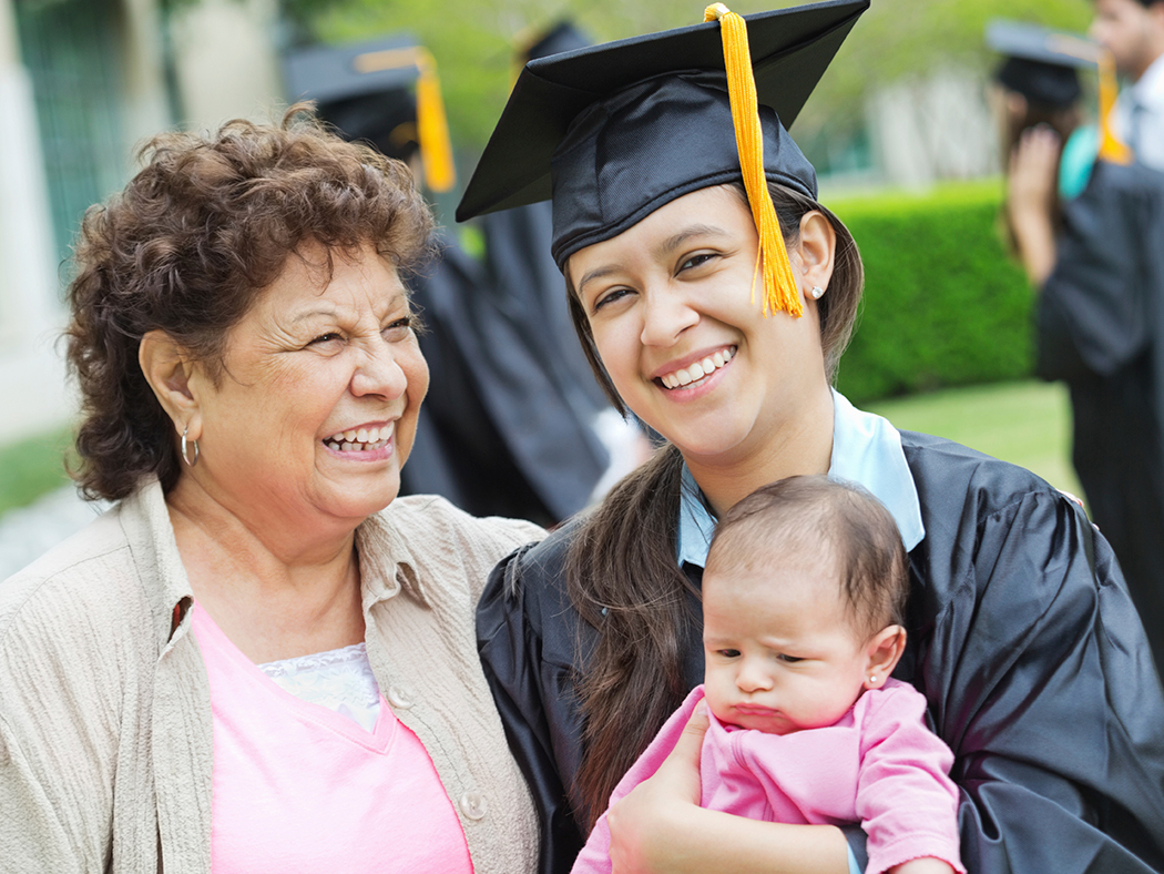 graduation day mom and child