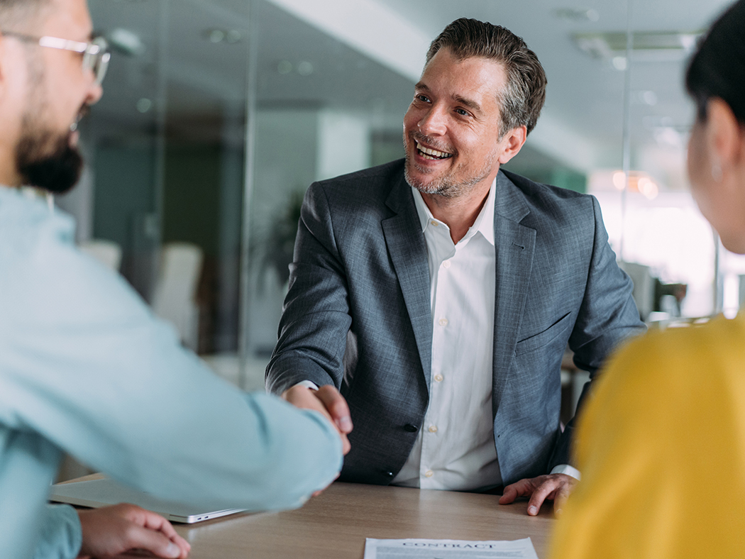 business person shaking hands