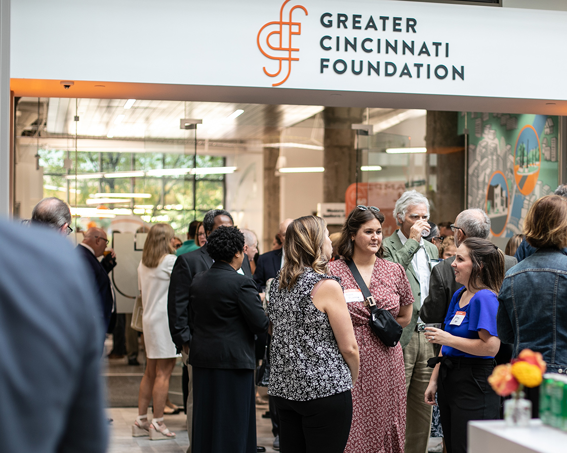 People in front of GCF at 60th anniversary celebration