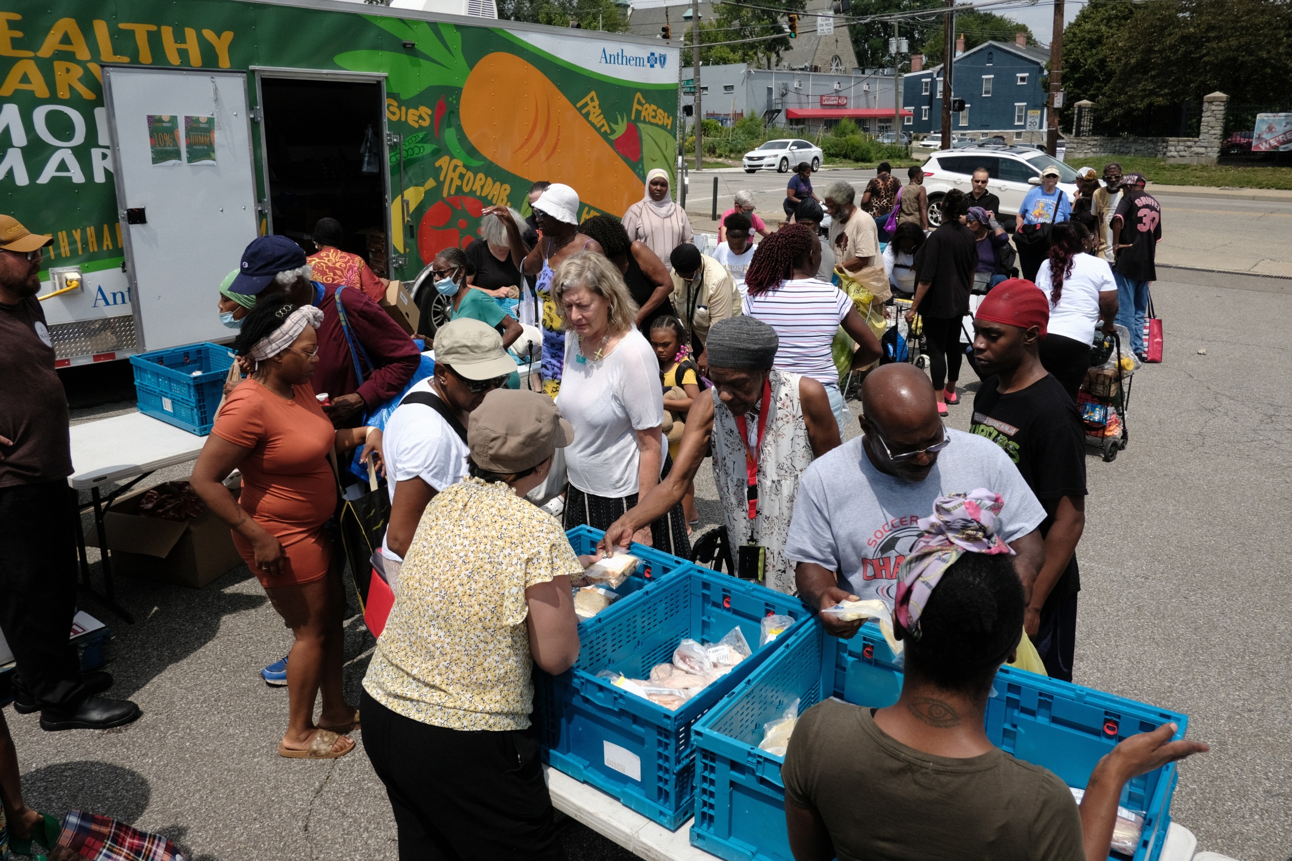 Community members attending Share Market.